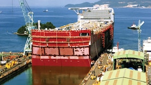 Ship waiting in the port