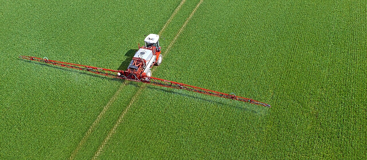 Wide Harvester in field