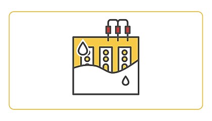 열교환기와 냉각수 충전 수준이 표시된 정밀 냉각 인포그래픽