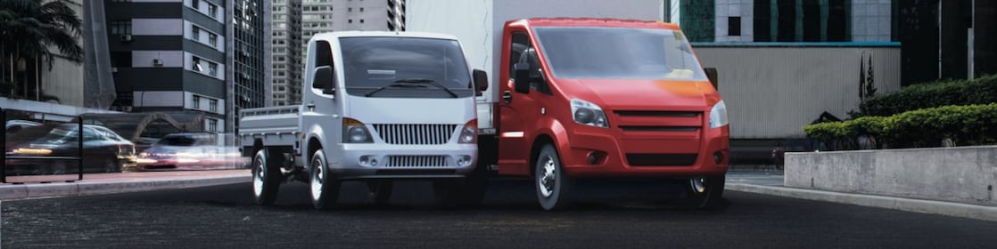 two trucks banner
